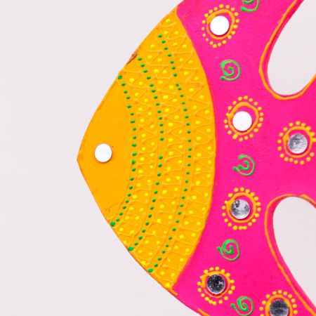 Handmade Wooden Fish Christmas Hanging for Home Decor - Pink, Sky Blue, Navy Blue, Purple